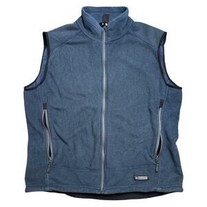 REI VEST NAVY POLARTEC XL EXTRA LARGE FUZZY WINTER HIKING OUTDOOR FULL ZIP